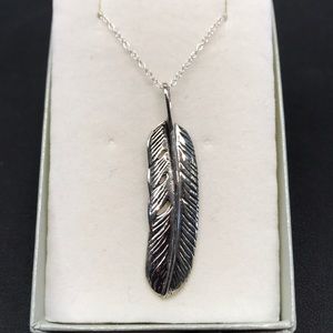 STERLING SILVER FEATHER PENDANT RETAIL 92.00 NWT